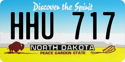 ND license plate HHU717