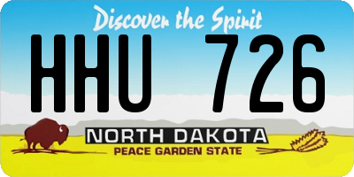 ND license plate HHU726