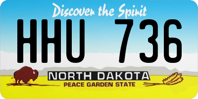 ND license plate HHU736