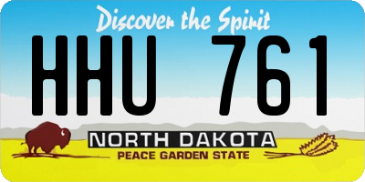 ND license plate HHU761