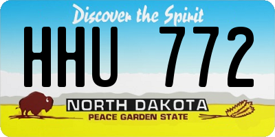 ND license plate HHU772