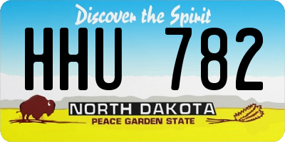 ND license plate HHU782