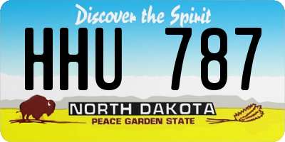 ND license plate HHU787