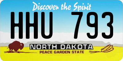ND license plate HHU793