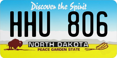 ND license plate HHU806