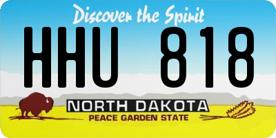 ND license plate HHU818
