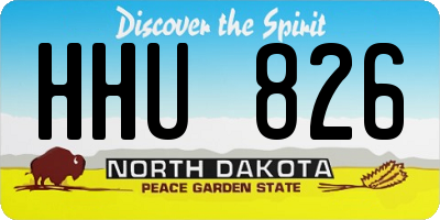 ND license plate HHU826