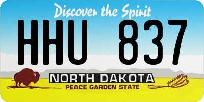 ND license plate HHU837