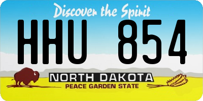 ND license plate HHU854