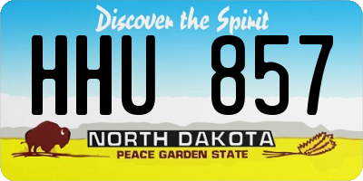 ND license plate HHU857