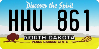 ND license plate HHU861