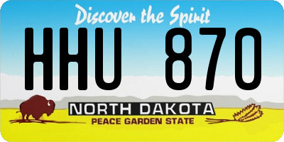 ND license plate HHU870