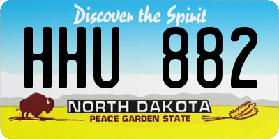 ND license plate HHU882