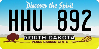 ND license plate HHU892