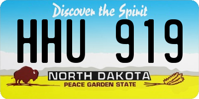 ND license plate HHU919