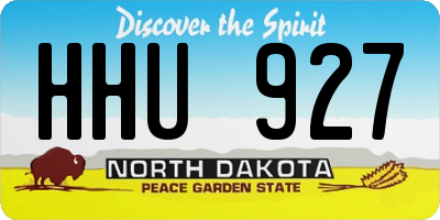 ND license plate HHU927