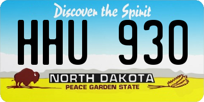 ND license plate HHU930