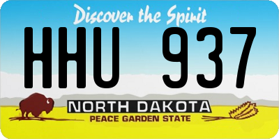 ND license plate HHU937