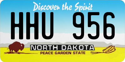ND license plate HHU956