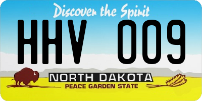 ND license plate HHV009