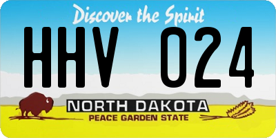 ND license plate HHV024