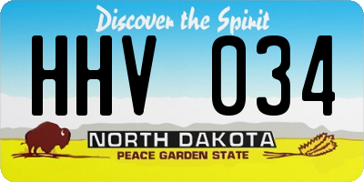 ND license plate HHV034