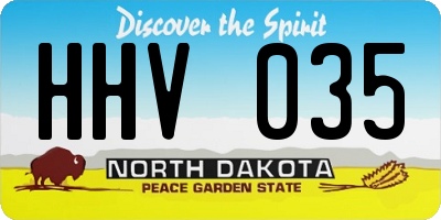 ND license plate HHV035