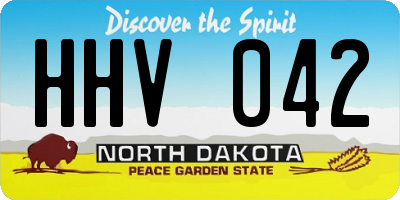 ND license plate HHV042