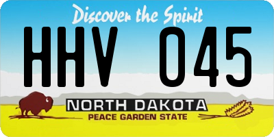 ND license plate HHV045