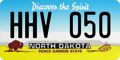 ND license plate HHV050