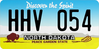 ND license plate HHV054