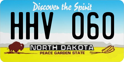 ND license plate HHV060