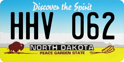 ND license plate HHV062