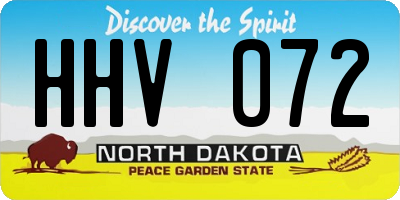 ND license plate HHV072