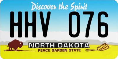 ND license plate HHV076