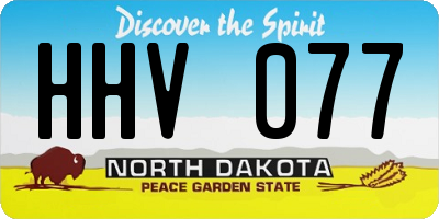 ND license plate HHV077