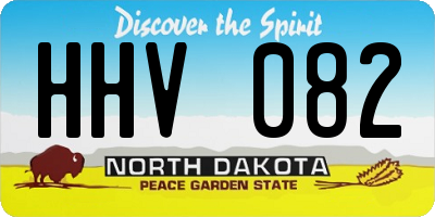 ND license plate HHV082