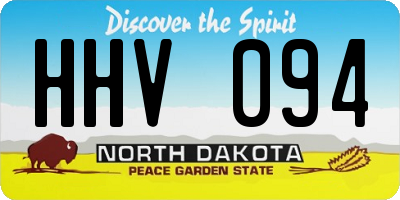 ND license plate HHV094