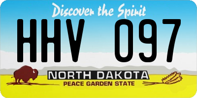ND license plate HHV097