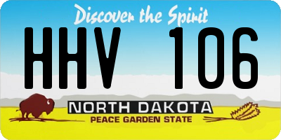 ND license plate HHV106