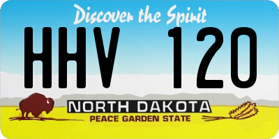 ND license plate HHV120