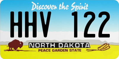 ND license plate HHV122