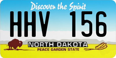 ND license plate HHV156
