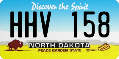 ND license plate HHV158