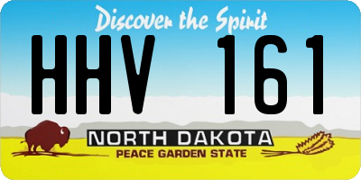 ND license plate HHV161