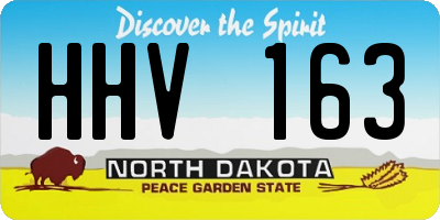 ND license plate HHV163