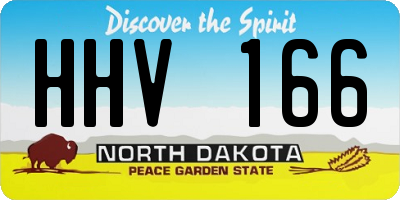 ND license plate HHV166