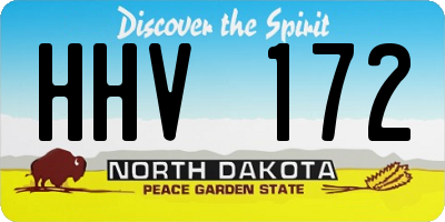 ND license plate HHV172