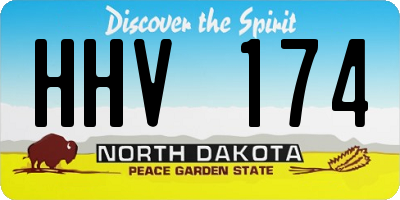 ND license plate HHV174