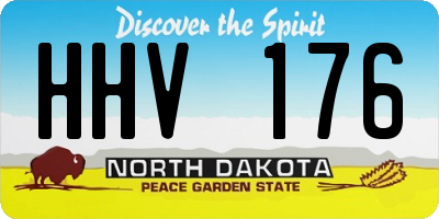 ND license plate HHV176
